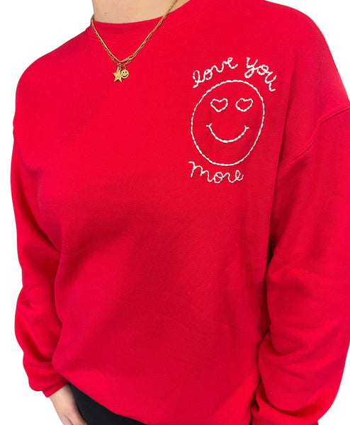 Love You More Youth Emoji Crewneck
