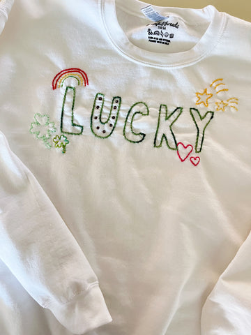 Large Design "Lucky" Crewneck