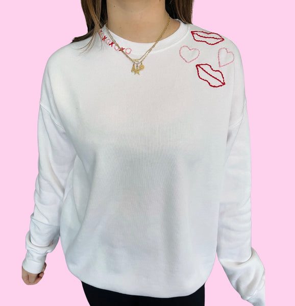 Hugs and Kisses Youth Valentine Crewneck